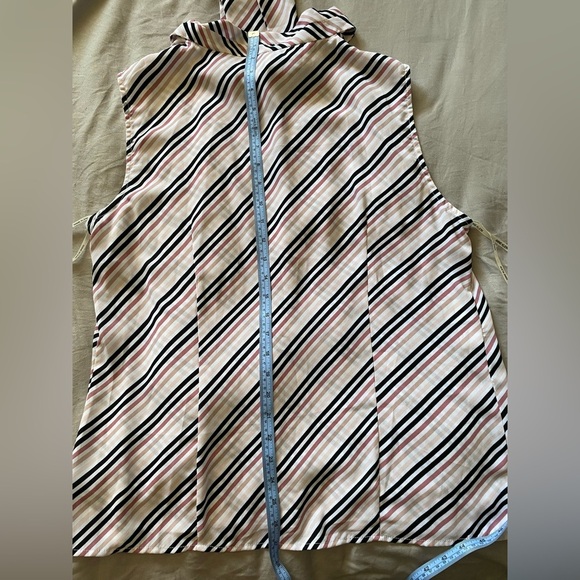 Anne Klein Striped Sleeveless Top size L like new - Picture 4 of 7